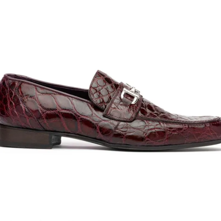 Clearance Mauri 4885 Croco Flanks Dress Shoes Ruby Red (Special Order) RubyRed
