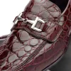 Clearance Mauri 4885 Croco Flanks Dress Shoes Ruby Red (Special Order) RubyRed