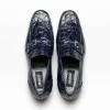 Best Mauri 4885 Croco Flanks Dress Shoes Wonder Blue (Special Order) WonderBlue