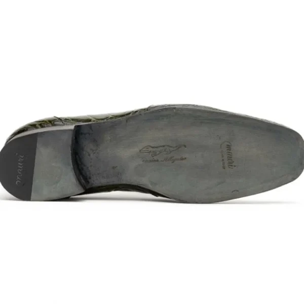 Shop Mauri 4885 Croco Flanks Dress Shoes Money Green (Special Order) MoneyGreen