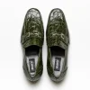 Shop Mauri 4885 Croco Flanks Dress Shoes Money Green (Special Order) MoneyGreen