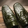 Shop Mauri 4885 Croco Flanks Dress Shoes Money Green (Special Order) MoneyGreen