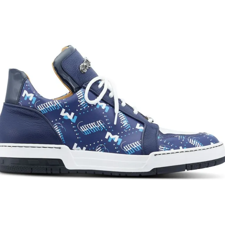 Store Mauri 8440 Crown Calf & Crocodile & Patent Sneakers Blue / Wonder Blue / White