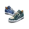 Best Mauri 8440 Crown Calf & Crocodile & Patent Sneakers Green / Hunter Green / Cream