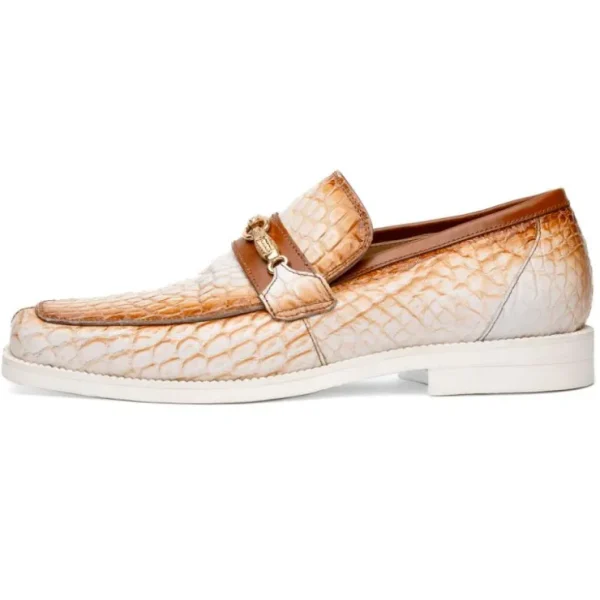 mauri__debonair_alligator_1-2.webp Fashion Mauri 4894/7 Debonair Alligator & Nappa Loafers White / Dirty Cognac