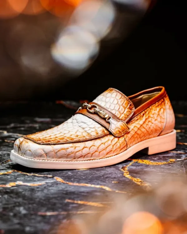 mauri__debonair_alligator_3-2.webp Fashion Mauri 4894/7 Debonair Alligator & Nappa Loafers White / Dirty Cognac