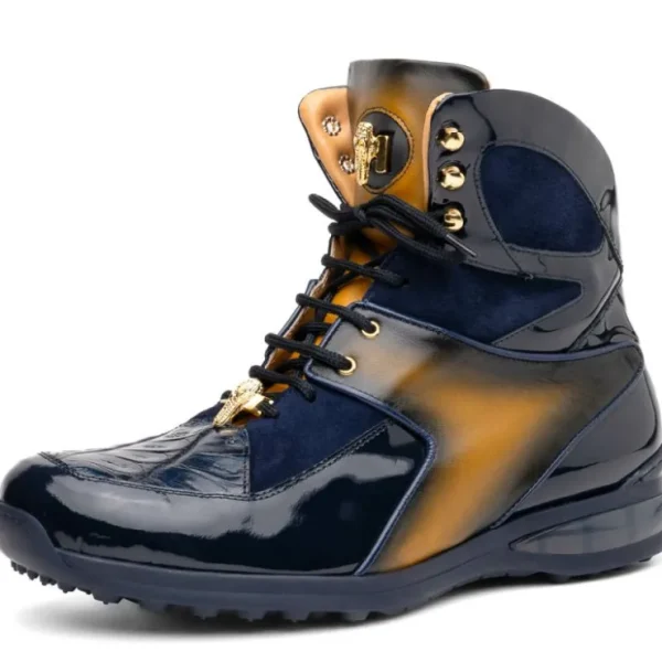 mauri__diamond_patent__ba_0-1.webp Cheap Mauri 8402 Diamond Patent / Baby Croc / Suede / Nappa Sneaker Toffee / Dirty Wonder Blue