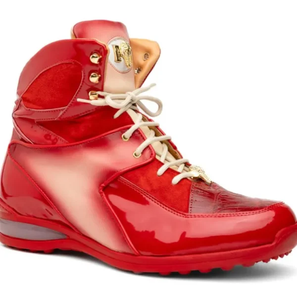 Store Mauri 8402 Diamond Patent / Baby Croc / Suede / Nappa Sneaker Cream / Dirty Red