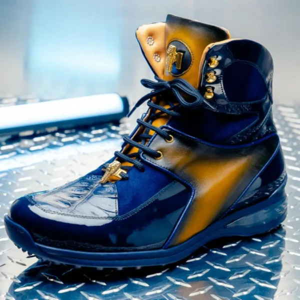 mauri__diamond_patent__ba_3-1.webp Cheap Mauri 8402 Diamond Patent / Baby Croc / Suede / Nappa Sneaker Toffee / Dirty Wonder Blue