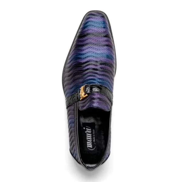 mauri__elegante_balera_fa_2-1.webp Discount Mauri 4709/6 Elegante Balera Fabric/ Alligator Shoes Purple/ Blue/ Black Purple/Blue/Black