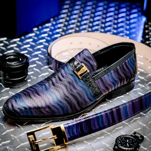 mauri__elegante_balera_fa_3-1.webp Discount Mauri 4709/6 Elegante Balera Fabric/ Alligator Shoes Purple/ Blue/ Black Purple/Blue/Black