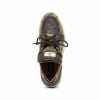 Discount Mauri 8440/1 Fabric / Calfskin / Baby Crocodile Sneakers Sp Rust / Taupe