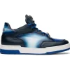 Sale Mauri 8423 Ghost Baby Croc & Nappa Sneaker White / Dirty Royal Blue