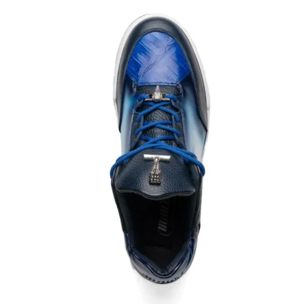 mauri__ghost_baby_croc_am_2-2.webp Sale Mauri 8423 Ghost Baby Croc & Nappa Sneaker White / Dirty Royal Blue