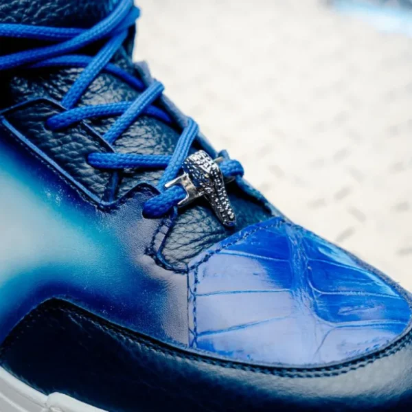 mauri__ghost_baby_croc_am_5-2.webp Sale Mauri 8423 Ghost Baby Croc & Nappa Sneaker White / Dirty Royal Blue