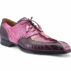 Outlet Mauri 3237 Groove Alligator / Hornback Tail Shoes Pink / Burgundy / Fuscia