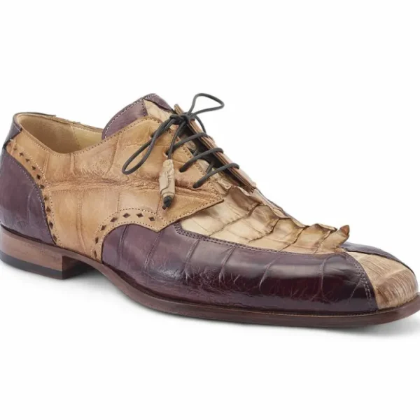 mauri__groove_alligator___0.webp Flash Sale Mauri 3237 Groove Alligator / Hornback Tail Shoes Bone / T. Moro / Brandy