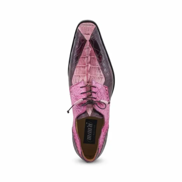 Outlet Mauri 3237 Groove Alligator / Hornback Tail Shoes Pink / Burgundy / Fuscia