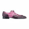 Outlet Mauri 3237 Groove Alligator / Hornback Tail Shoes Pink / Burgundy / Fuscia