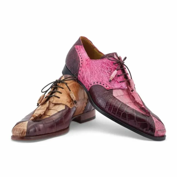 mauri__groove_alligator___3.webp Flash Sale Mauri 3237 Groove Alligator / Hornback Tail Shoes Bone / T. Moro / Brandy