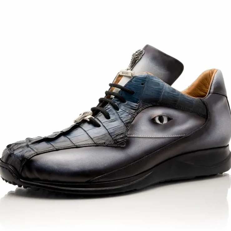 Flash Sale Mauri 8596/4 Hornback / Nappa Sneakers Acre Raindrops & Caribbean Blue Dirty Black (Special Order) AcreRaindrops&CaribbeanBlueDirtyBlack