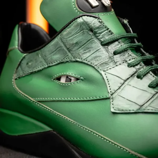 Best Mauri 8596/4 Hornback / Nappa Sneakers Hunter Green (Special Order) HunterGreen