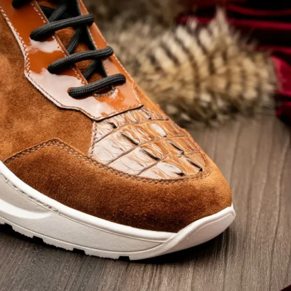 mauri__hornback__suede__p_5.webp Hot Mauri 8492 Hornback / Suede / Patent Sneakers Camel