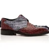 Cheap Mauri 2670/1 Hornback Dress Derby Hand Painted Light Grey & Ruby Red ( Special Order) HandPaintedLightGrey&RubyRed