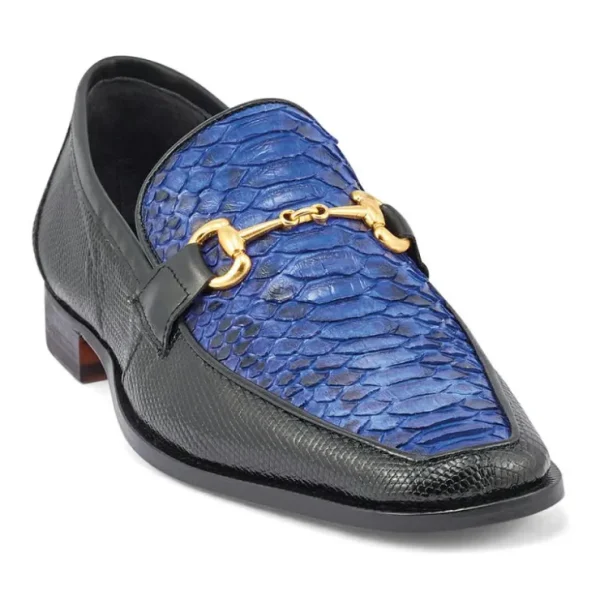 mauri__iguana_amp_python__1-1.webp Online Mauri 4800/2 Iguana & Python Loafers Black / Royal Blue