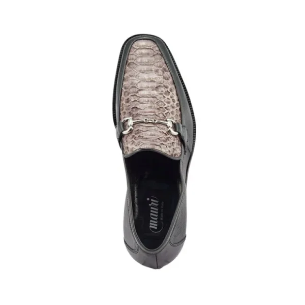 mauri__iguana_amp_python__1.webp Discount Mauri 4800/2 Iguana & Python Loafers Black / Med Grey