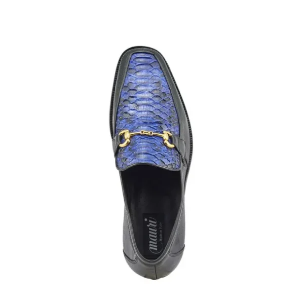 mauri__iguana_amp_python__2.webp Online Mauri 4800/2 Iguana & Python Loafers Black / Royal Blue