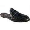 New Mauri 3016/3 Intreccio / Ostrich Leg Slip-on Blue / Wonder Blue (Special Order)