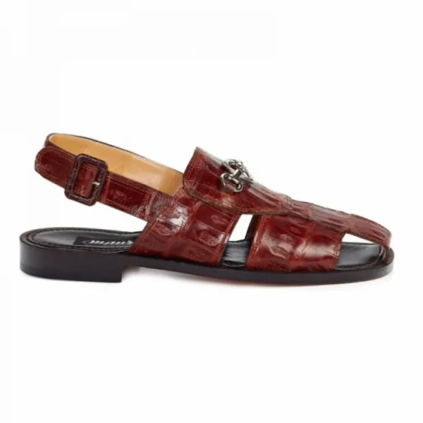 mauri__marzio_baby_crocod_2.webp Cheap Mauri 1880 Marzio Baby Crocodile Sandals (Special Order) Black/Gold