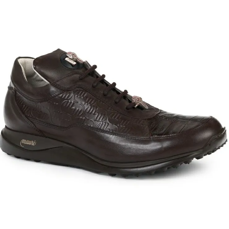 Cheap Mauri 8900 Nappa & Crocodile Sneakers (Special Order) Brown