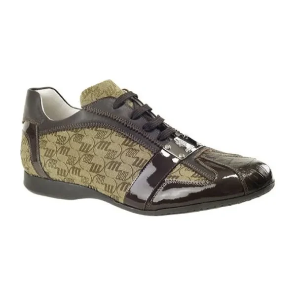 New Mauri 8840 Nappa & Crocodile Sneakers (Special Order) Brown