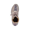 New Mauri 8405/1 Ostrich Leg & Hornback Tail Sneakers Lt Grey / W Blue