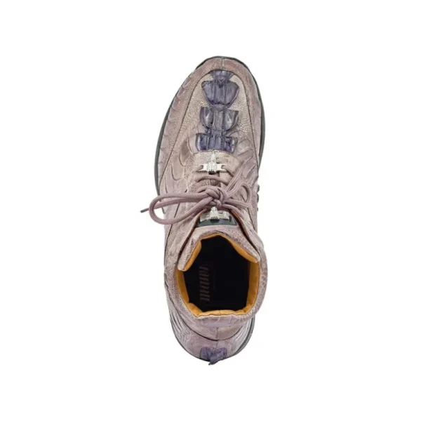 mauri__ostrich_leg_amp_ho_2.webp New Mauri 8405/1 Ostrich Leg & Hornback Tail Sneakers Lt Grey / W Blue