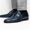 Best Sale Mauri 4323 Ostrich Leg Loafers White/Blue (Special Order) Blue/White