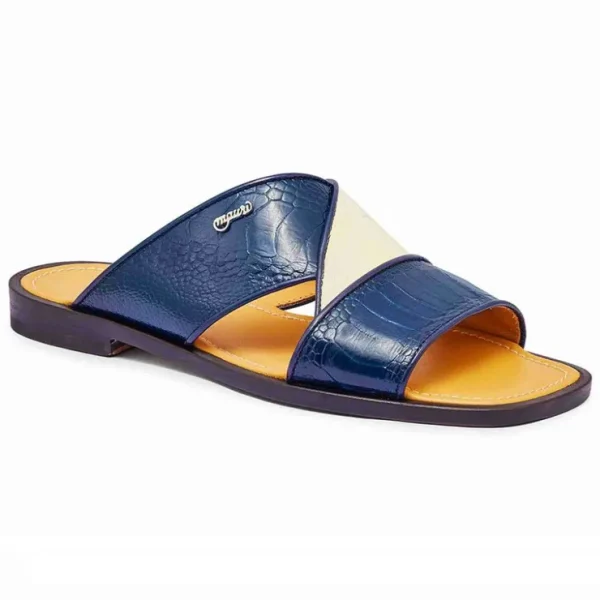 mauri__ostrich_leg_sandal_0-1.webp Online Mauri 5093 Ostrich Leg Sandals Blue / Cream (Special Order)