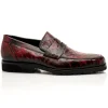 Online Mauri 4894/7 Ostrich Penny Loafers Black Cherry BlackCherry