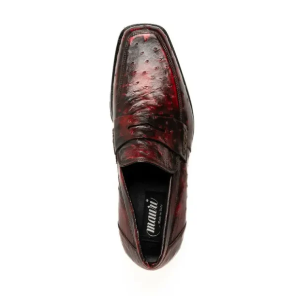 Online Mauri 4894/7 Ostrich Penny Loafers Black Cherry BlackCherry
