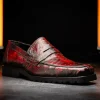 Online Mauri 4894/7 Ostrich Penny Loafers Black Cherry BlackCherry