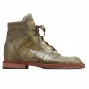 Hot Mauri 4963 Pathfinder Alligator & Ostrich Boots Money Green (Special Order) Black