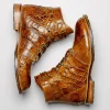 Cheap Mauri 4929 Pathfinder Alligator Ostrich Leg Boots (Special Order) Mustard