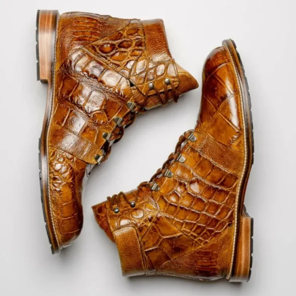 mauri__pathfinder_alligat_4.webp Cheap Mauri 4929 Pathfinder Alligator Ostrich Leg Boots (Special Order) Mustard