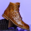 Cheap Mauri 4929 Pathfinder Alligator Ostrich Leg Boots (Special Order) Mustard