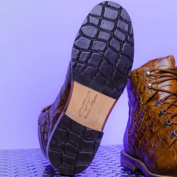 mauri__pathfinder_alligat_7.webp Cheap Mauri 4929 Pathfinder Alligator Ostrich Leg Boots (Special Order) Mustard