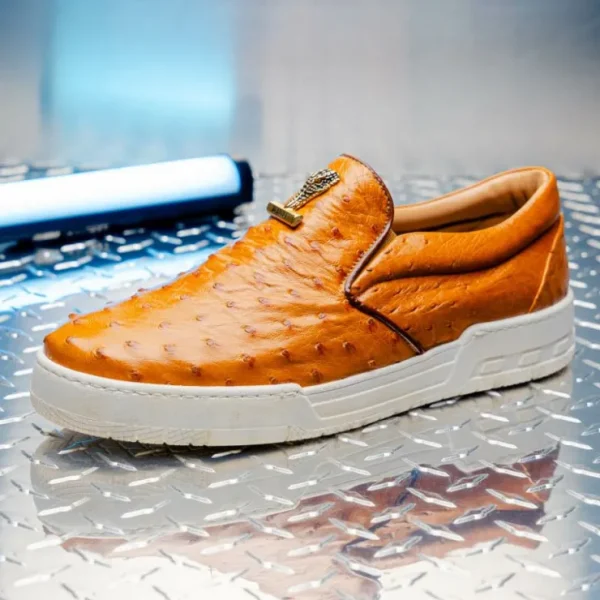 Shop Mauri 8419/1 Posh Ostrich Sneaker Chestnut