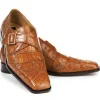 Best Sale Mauri 4913 Preacher Alligator Baby Croc Dress Shoes (Special Order) Cognac