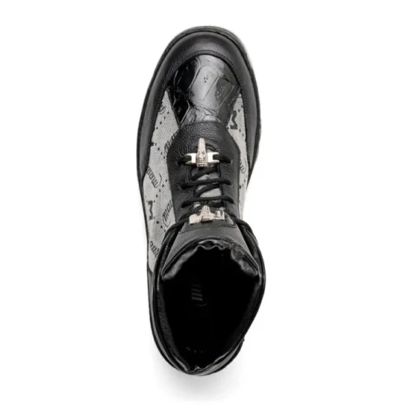 mauri__pyro_time_baby_cro_2.webp Sale Mauri 3216 Pyro Time/ Baby Croc/ Fabric/ Nappa Boots Black / Grey